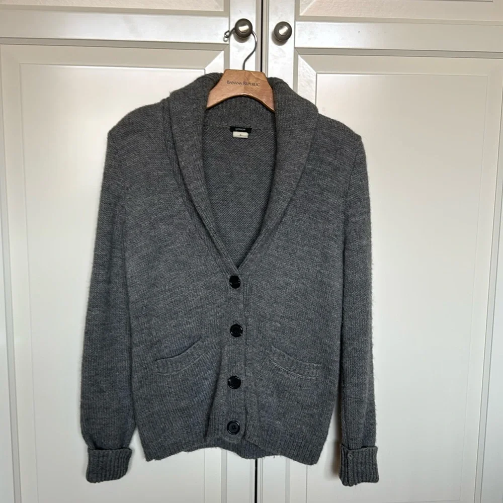 J Crew Gray Sweater Cardigan - Picture 1 of 2